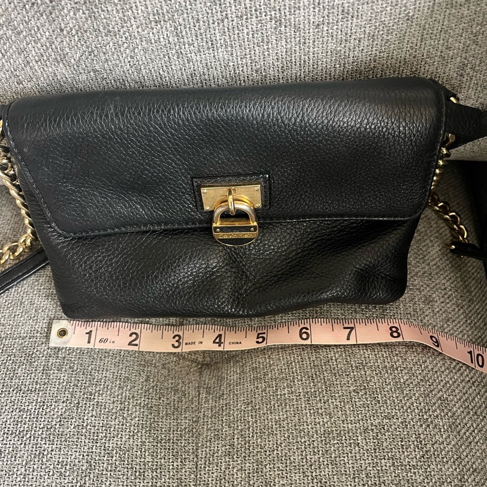 Black Leather Crossbody Bag